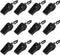 Fya Plastic Whistle with Lanyard, Loud Clear Black Whistles for Coaches, Referees, and Officials