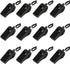 Fya Plastic Whistle with Lanyard, Loud Clear Black Whistles for Coaches, Referees, and Officials