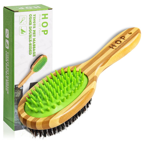 Short Hair Dog Brush for Detangling and Shedding - Silicone Pet Brushing Comb, Gentle on Sensitive Skin