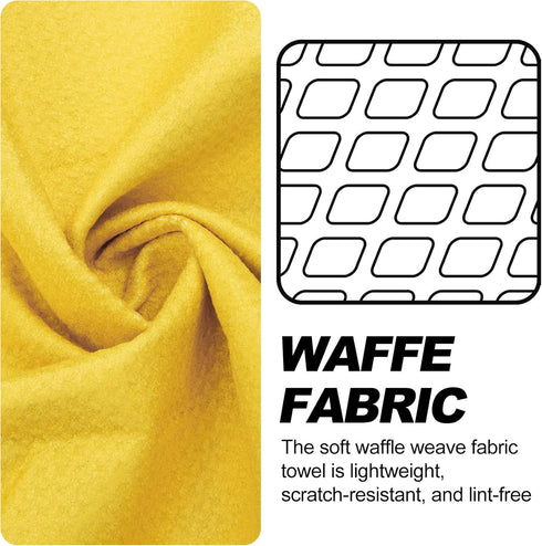 Golf Towel, Microfiber Waffle Design with Clip - Industrial Strength Magnet for Strong Hold to Golf Bags (Play Like A