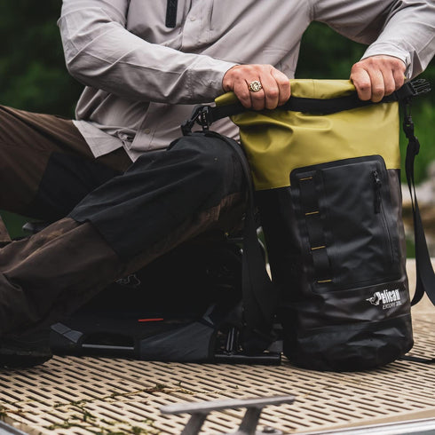 Pelican Waterproof Dry Bag - Exodry Thick & Lightweight Roll Top Compression Sack for Kayaking & Camping