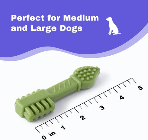 3 15 Count Pack PETPHABET Dental Chews for Dogs, Flavor Dog Dental Treats Fresh Mint Chicken & Beef Flavor for Medium