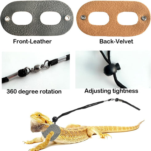 Backpack Set,Lizard Backpack Backpack, Bearded Dragon Travel with Harness and Leash Travel Carrier,Space Capsule Clear