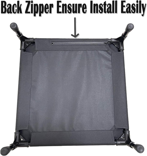 Love&go Elevated Dog Bed - Metal Frame Cooling Raised Pet Cot for Dog and Cat - Small 18.5x18.5x5.5 inch, Black