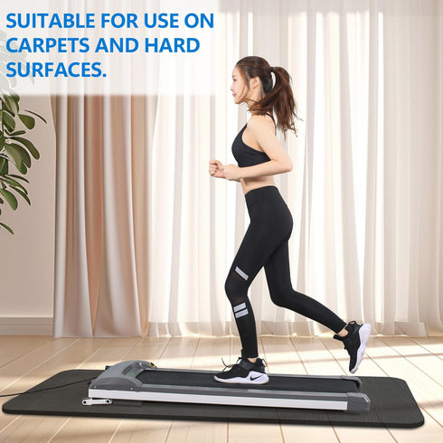 SLIPEXSAFE Treadmill Mat,Bike Mat,Stationary Bike Mat,Foldable Treadmill Mat for Hardwood Floors,Under Exercise Bike
