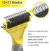 Professional Dog Brush for Shedding - Double Sided Undercoat Rake with 12+23 Blades for Medium & Long Haired Dogs