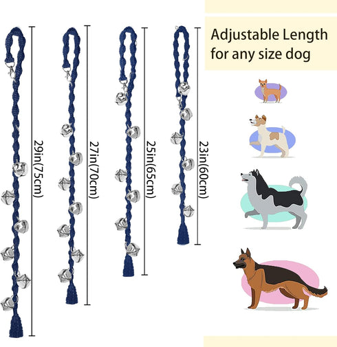 GINIDEAR Dog Bells to Go Outside & Puppy Potty Training, Adjustable Dog Door Bell Ring to Go Potty, Handmade