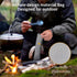 OUTXE Titanium Long Handle Spork and Spoon Set - 8.7-Inch Eco-Friendly Camping Spork