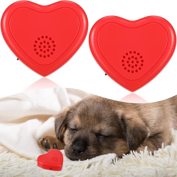 2 Pcs Heartbeat Puppy Toy, Heartbeat Simulator for Pet Anxiety Relief, Calming Toys for Dogs and Cats