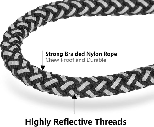 Dog Training Leash for Small to Medium Dogs, Rope Leash, Chew Proof and Reflective Dog Lead