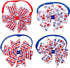 Spring Summer Dog Bow Ties, 3.2" Bow Butterfly Ties for Small and Medium Pets (4th of July Pinwheel)