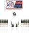 Presta Valve Cores with Removal Tool, 10 Cores and 10 Caps, for Tubeless Tires, Silver 10 Pack