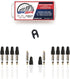 Presta Valve Cores with Removal Tool, 10 Cores and 10 Caps, for Tubeless Tires, Silver 10 Pack