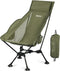 WildCall Lightweight Folding High Back Camping Chair with Head Support, Compact Beach