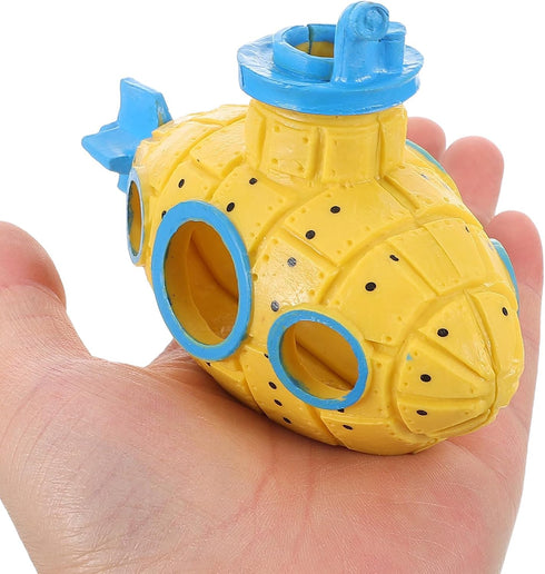 Cabilock Aquarium Ornament Submarine Fish Tank Decoration with Hidden Cave Shrimp Shelter and Fish Hideout for Breeding