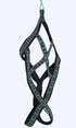 X-Back Style Weight Pulling Sledding Dog Harness, Black/Blue, XLarge, 22.5" Neck Circumference
