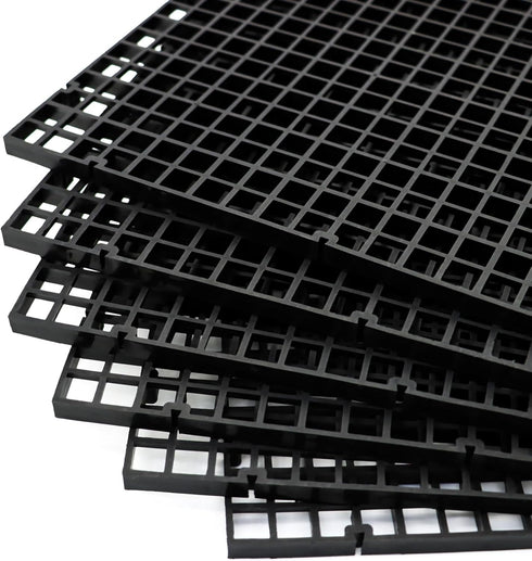 ALEGI Plastic Egg Crate Aquarium Fish Tank Divider, 6pcs Black