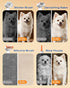 4-in-1 Vacuum Dog Brush for Shedding, Self-Cleaning Slicker & Undercoat Rake, Deshedding Grooming Tool, Anti-Static