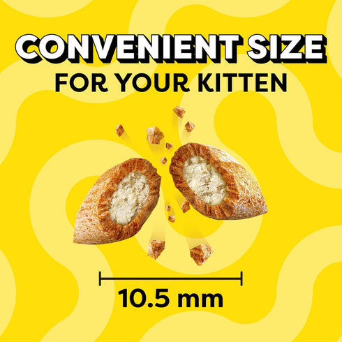 Temptations Kitten Crunchy and Soft Treats, Chicken and Dairy Flavor, 6.3 oz Pouch (Pack of 10)