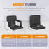 20.5"/25" Nova Microdermabrasion Wide Stadium Seat for Bleachers w/Back Support Padded Cushion Portable Reclining