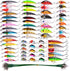 Fishing Lures Kit Mixed with Hooks for Saltwater Freshwater Trout Bass Salmon Fishing