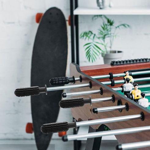 Set Zerodeko Sturdy Foosball Handles and End Caps Table Soccer Accessories with Black and White Footballs Compatible