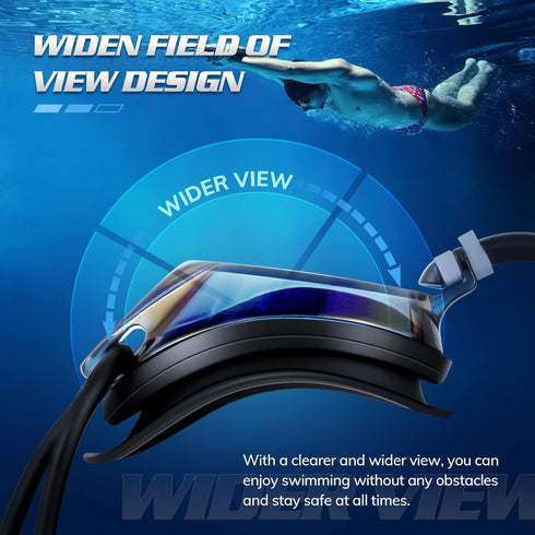 Portzon Dynamics Swim Goggles, Anti Fog Clear No Leaking Swimming Goggles for Adult Men and Women