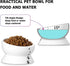 Y YHY Elevated Cat Food Bowl, Raised Pet Food and Water Bowl for Cat and Small Dog, 15oz, Dishwasher Safe