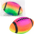 Regent Practice Football Neon Rainbow Colored 9" Spiked for Gripping Control, Soft Rubber Inflatable Football
