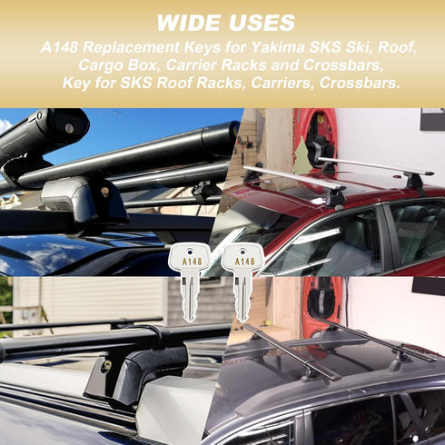 Yakima SKS Roof Rack Key A148, Replacement Keys for Roof Racks, Crossbars, Carriers
