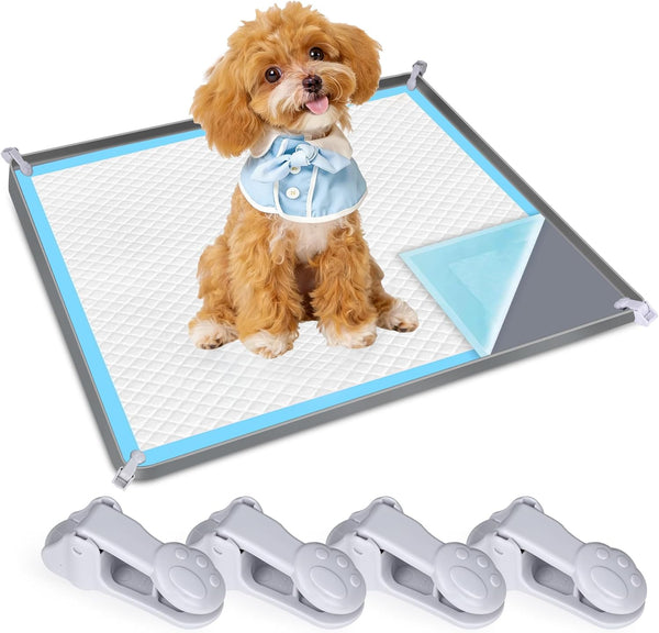 phepetroll Dog Pee Pad Holder, Dog Potty Tray Silicone Puppy Pad Holder Tray
