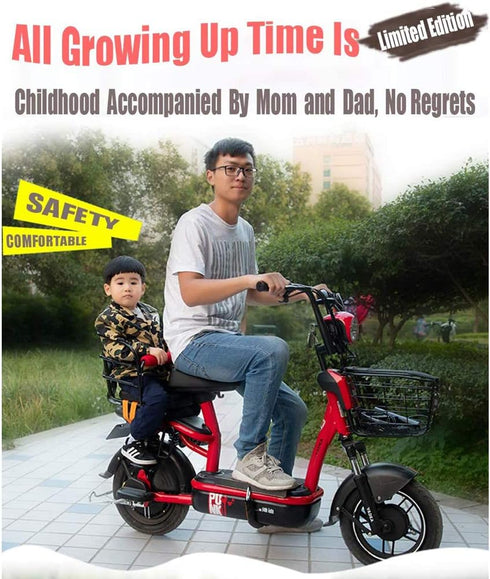 Wing Enterprises 50Kg Child Bicycle Seat Rear Mounted, Metal Bike Seat Back Mount Safety Baby Carrier Seat with Cushion