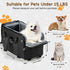 15 lbs) Center Console Dog Car Seat for Small Dogs Cats (Up to - Washable, Foldable Pet Booster Seat with Safety Hooks