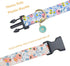 2 PCS Soft Cotton Dog Collar with Cute Flower, Adjustable for Girl Female Small Medium Large Dogs, M (13-18in), Flower-1