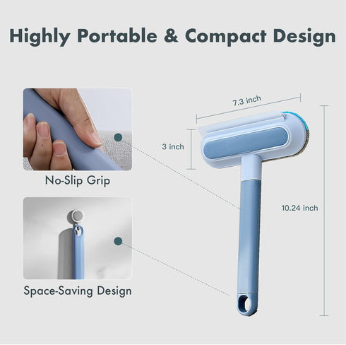 Dog Hair Remover for Car, Complete 3 in 1 Pet Hair Detailer Brush for Car and Home, Reusable Fur Cleaning Solution