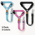 CuoiArte 3 Pack Dog Seat Belt for Car, Car Headrest Restraint Adjustable Nylon Fabric, Dog Restraints Vehicle Seatbelts