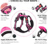 PoyPet No Pull Dog Harness, Reflective Adjustable No Choke Vest with Front & Back Leash Attachments for Small Medium