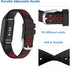 NINKI Sport Fitbit Luxe Bands for Women, Silicone (Black+Red), Cute Small Replacement Bands for Fitbit Luxe Watch