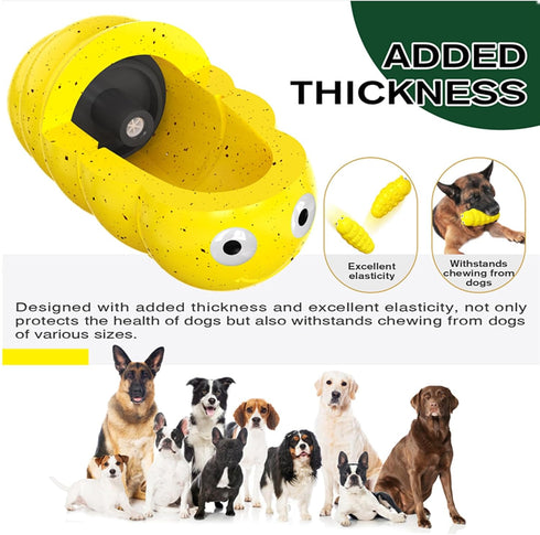 Indestructible Squeaky Dog Chew Toys for Aggressive Chewers, Tough Durable Food Grade Toys for Medium Large Breeds