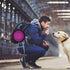 Large Collapsible Dog Bowls, 34oz Portable Travel Water Food Bowls with Carabiner Clip, 2 Pack (Purple + Red)