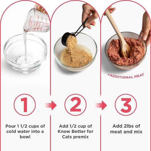 Know Better for Cats, Beef Recipe, RAW Cat Food Premix/Supplement for Homemade Cat Food, Grain Free