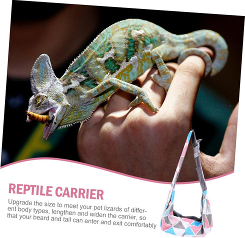 1pc Pet Backpack Reptile Carrier Bag, Portable Hamster Carrier, for Hedgehog and Lizard