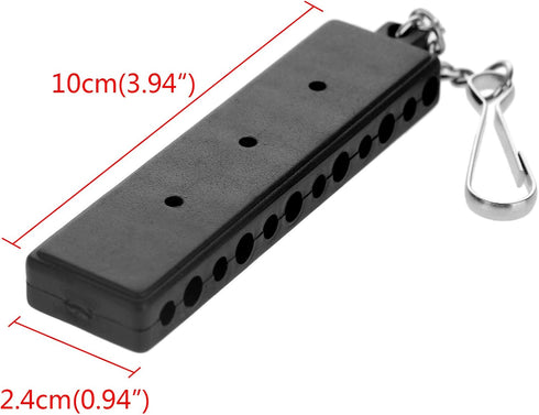 MUXSAM Black Golf Tee Holder for Bag, 1-Pack Carrier with 12 Tee Holes and 3 Ball Markers, Keychain Golf Accessory
