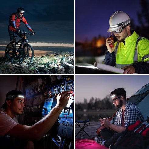 Lepro LED Headlamp Rechargeable - Super Bright Head Lamp with Motion Sensor, 230° Wide Beam & Adjustable Spotlight