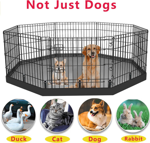 24 Inch 8 Dog Playpen Bottom Pad Fits for Panels Regular Octagon Metal Exercise Pet Playpen, Dog Crate Pad Puppy