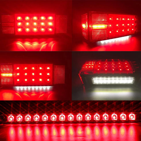 IP68 13.7 inch 3rd LIMICAR Boat Trailer Lights, Submersible LED Trailer Light Kit w/Wring Harness, LED Trailer Marker