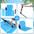 esgwork 2 Pack Portable Poolside Chairs, Foldable Legless Beach Chairs for Adults with Cup Pocket, Lightweight Ground