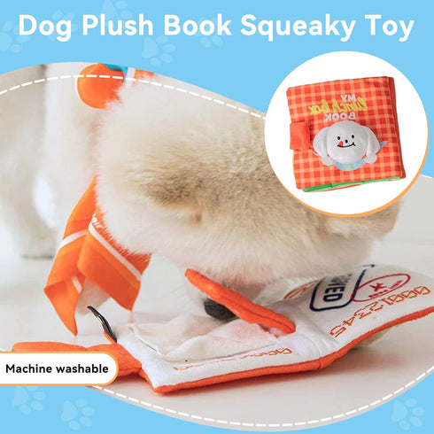 Dog Enrichment Toys, Interactive Sniff Mat, Cute Slow Feeder Snuffle Book for Pets