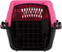 Petmate Two Door Pet Kennel, Pink/Black, 19" Long, for Pets up to 15 Pounds, Made in USA