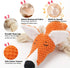 Large Dog Toys, Cute Squeaky Plush Stuffed Animal Chew Toys for Small, Medium, Large Breed (Orange Fox)